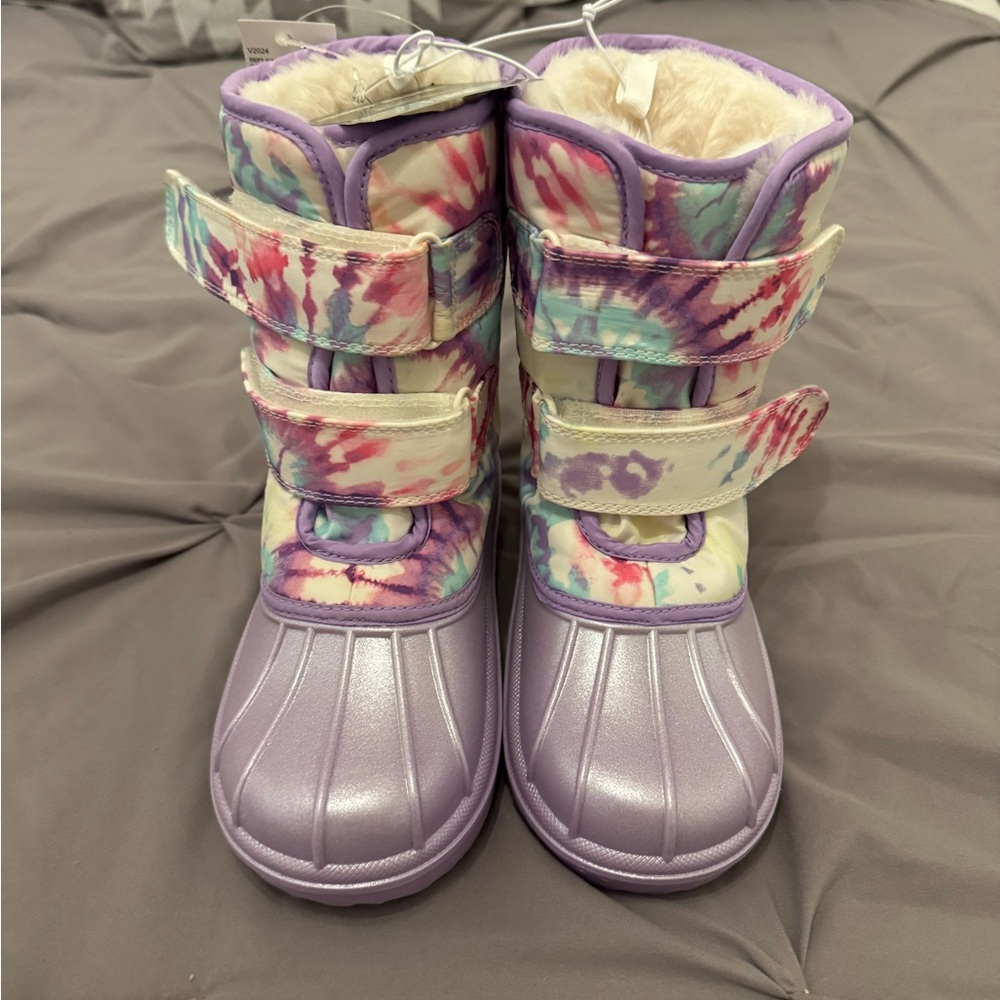 The Children's Place Purple Tie-Dye Snow Boots